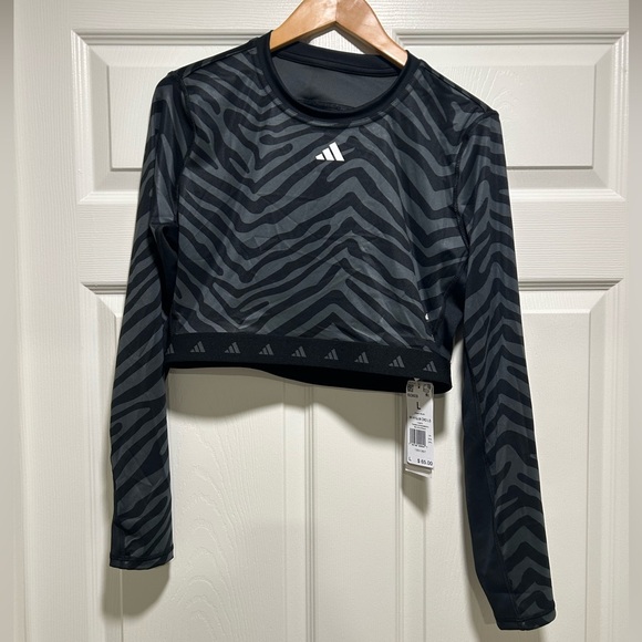 Adidas Hyperglam Long Sleeve Shirt Sz L - Picture 3 of 6